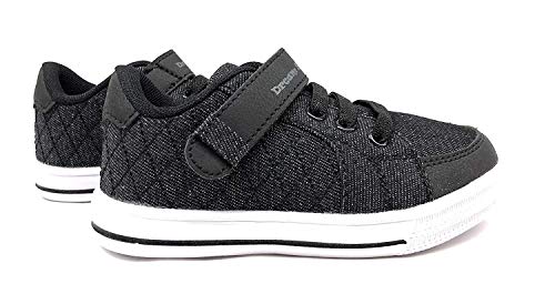 Dream Seek Boys Toddler 1390 Black Athletic Casual Strap Fashion Sneaker - 8 M US Toddler