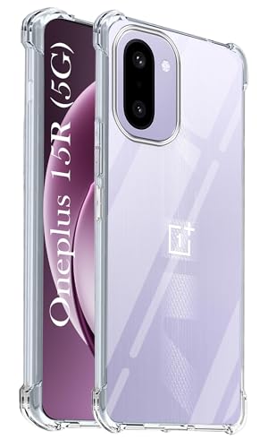 Image of Jkobi Shockproof Crystal-Clear Back Cover for OnePlus 15R (Anti Yellow Case | Drop & Camera Protection | Hard Polycarbonate)