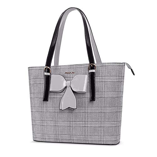 MOSISO Laptop Bag for Women, 15.6 inch Laptop Tote Bag Premium PU Leather