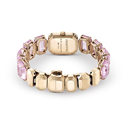 Image of Swarovski Millenia Watch, Octagon Cut Bracelet, Pink, Rose Gold-Tone Finish