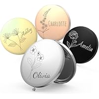 WASHNN Espejo de Bolsillo Personalizado, Espejo Plegable, Espejo