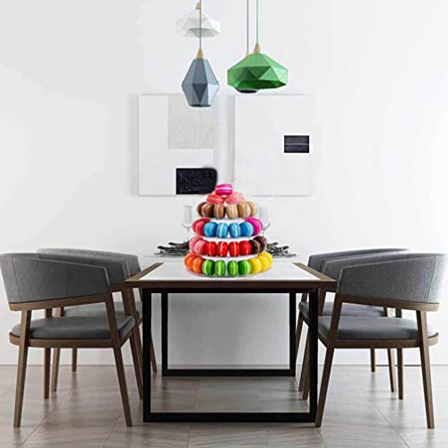 Doitool Macaron Tower Stand 4 Tier Transparent Plastic Round Macaron Tower Display Stand For French Macarons Cupcake Cake Holder Platter For Baby Shower, Birthday, Wedding Party Decor #TOP7