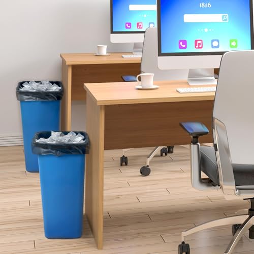 Caneca de basura rectangular azul 10 galones Plexon miniatura 6