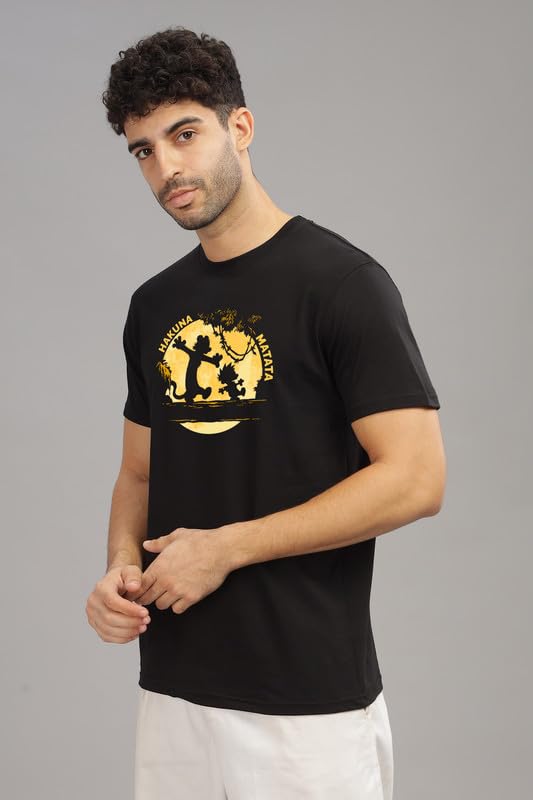 Image of XENOVAURBAN Men's Graphic Printed RN-HKM Round Neck Regular and Plus Size Cotton T-Shirt