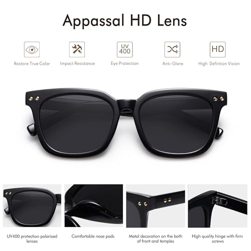Retro Oversized Square Polarized Sunglasses for Womens Men Classic Trendy UV400 Vintage Sunnies AP3647 5