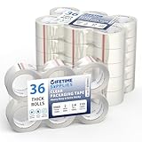 36 Rolls | 2.4 mil Clear | 110 Yards Each (3960 Yards Total) | 2' Premium Packing Tape Heavy Duty Packaging...