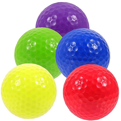 MUSISALY 5pcs Golf Practice Balls Professional Training Balls for Daily Use Compact Durable Reusable