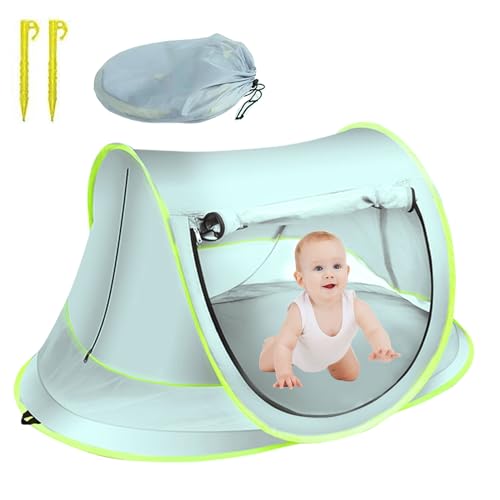 Tienda de Playa Pop Up para Bebé, con Protección UV UPF 50+, Refugio Protección Sol Niños Camping Desplegable Instantánea con Bolsa, Refugio Playa Bebe, Plegable Tienda Campaña para Bebés