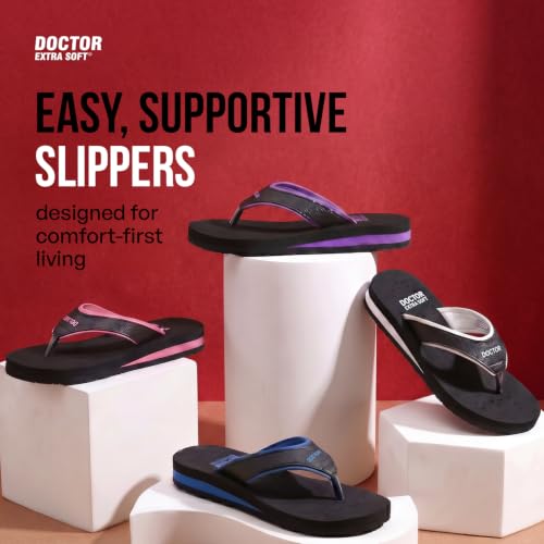Image of DOCTOR EXTRA SOFT Care Diabetic Orthopedic Pregnancy Flat Super Comfort Dr Flipflops and House Slippers For Women's and Girl's