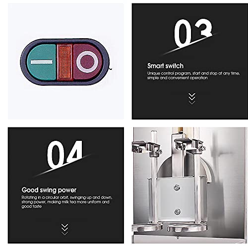 120W Commercial Milkshake Maker, 400R/Min Milk Tea Shaker, 360° Rotation Drink Shaker Mixer For Cafe Restaurant, Ce/Fcc #TOP5