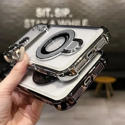 Coque de charge sans fil iPhone 15 Plus antichoc à anneau magnétique - 5
