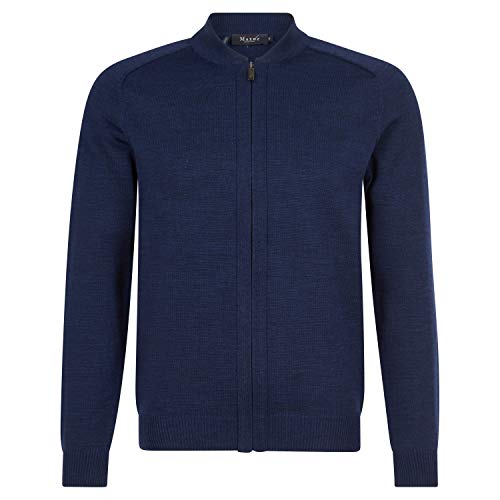 Preisvergleich Produktbild Maerz Strickjacke mit Stehkragen und Zipper blau (353 Dusk Blue) 50