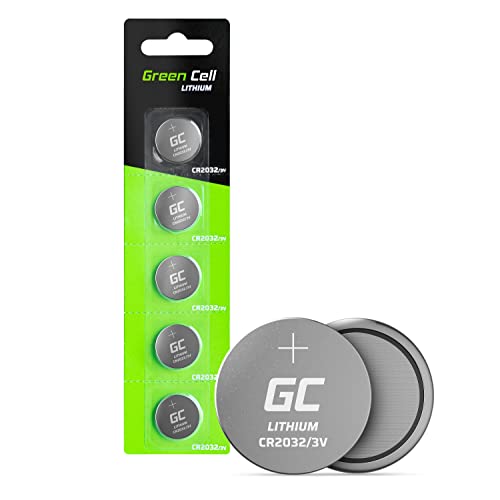 Green Cell 2032 - Pila de botón de Litio 3V, (CR 2032 / CR2032 / DL2032 / ECR2032/), diseñada para Dispositivos electrónicos, 5 Unidades Cover