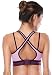 BESTENA Sports Bra, Cross Back High Impact Padded Workout Bras for Women Running and Yoga(Purple,Small)