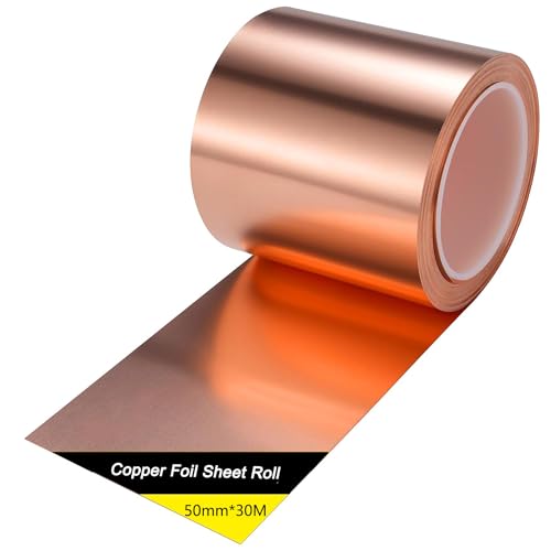 Kupferband 70 Mm X 20 M – Selbstklebend, Als Schneckenabwehr & EMI-Abschirmung