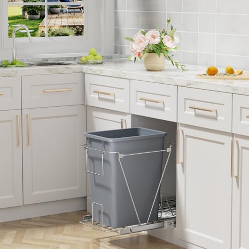 Image of ROOMTEC Lightweight and Durable Slim Trash Can,35QT Kitchen Trash Can,1 PCS