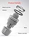 VEVOR 1/2 inch Liquid Tight Connector, 100 Packs, Non-Metallic Electrical Conduit Fitting, Flame-Retardant PA6 Nylon Flexible Conduit Connector, for Home Kitchen Bathroom Tube Tool Supplies, Gray