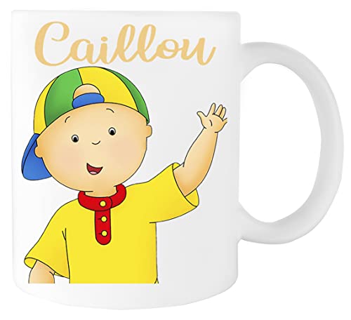 Suzetee Caillou Cartoon Caillou Meme Vaso Para Beber Ceraminc Taza Blanca