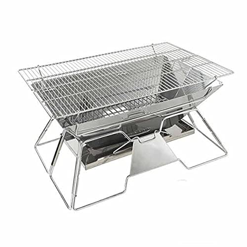 BBQ Grill Outdoor Large Stainless Steel BBQ Grill Foldable Barbecue Grill Portable Outdoor Camping Cooking Tools