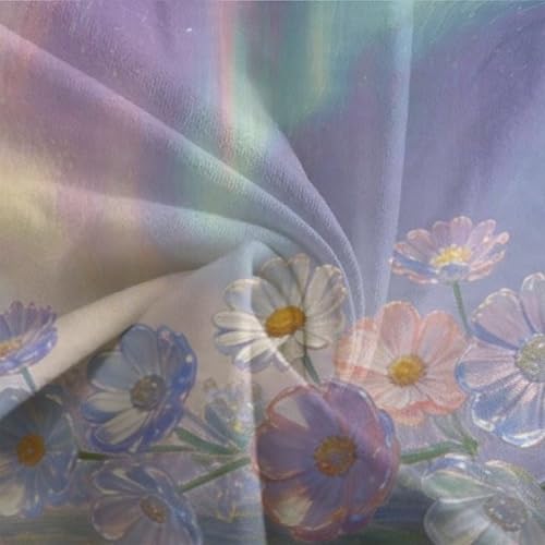 Couverture de couette imprimée 3d fleurs violettes douce respirante