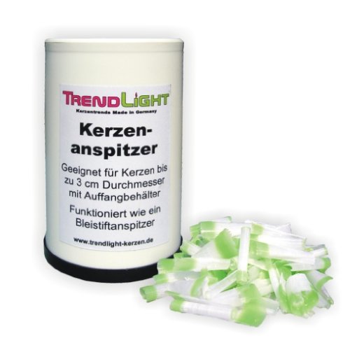 TrendLight Kerzenanspitzer - Kerzenspitzer Markenqualität mit Auffangbehälter Cover