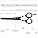 BEAUTICONE Hair Cutting & Thinning Scissors Set, Professional Barber Shears for Haircut Men/Women, Beard & Mustache Trimming Stainless Steel Hairdressing Scissors, Fixed Screw