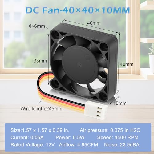 Ventilateur de refroidissement sans balais 40mm 12V pour mini projets de bricolage
