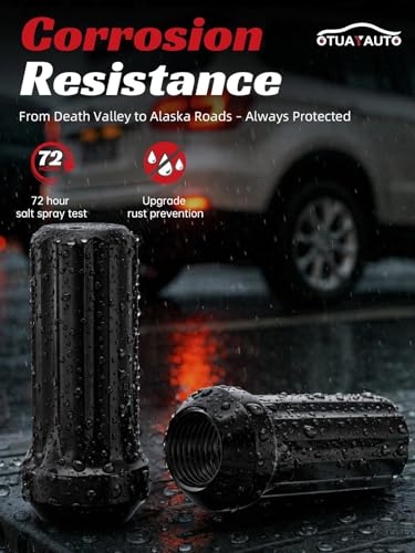 Image of OTUAYAUTO M14x2.0 7Spline Black Wheel Lug Nuts, fit for 2004-2014 Ford F150