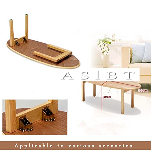 Asibt 4 Pcs - Lock Extension Table Bed Leg Feet Steel Folding Foldable Support Bracket Screw A #TOP3