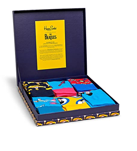 Happy Socks Men and Women Beatles 50th Anniversary LP Collectors Gift Boxed Socks Pack of 6 Assorted 8-12 Happy Socks Men and Women Beatles 50th Anniversary LP Collectors Gift Boxed Socks Pack of 6 Assorted 8-12