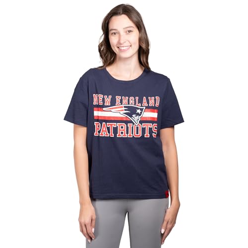 T-shirt NFL femme bleu marine col rond graphique vintage Ultra Game taille L