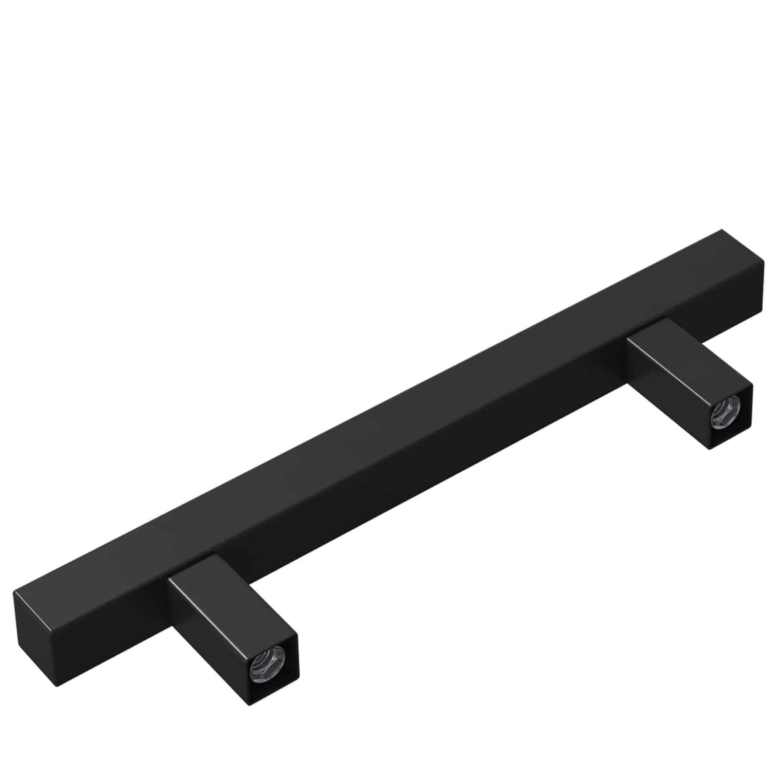 Set di 12 maniglie per armadi, colore nero, in acciaio inox, 150 mm, moderne, opache per mobili da cucina, comò e cassetti, maniglie angolari per credenze e ante degli armadi