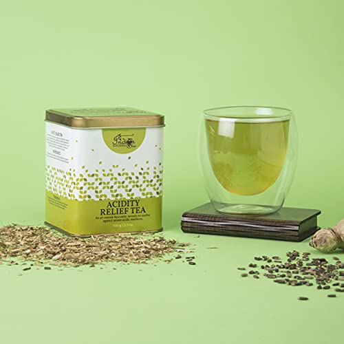 Image of The Indian Chai - Acidity Relief Tea 200g | Herbal Infusion with Anantmool, Guduchi, Bala, Milk Thistle & Spices | Supports Digestion, Soothes Gas & Bloating | Caffeine Free Herbal Infusion