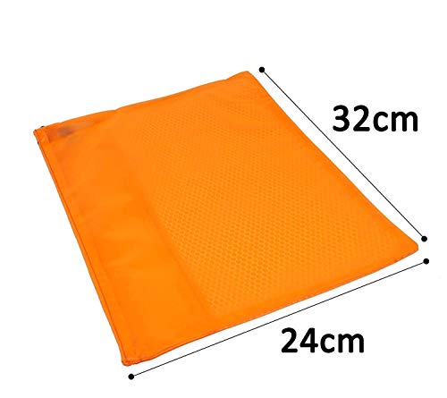 Image of True-Ally A4 Mesh Zipper Pencil Pen Stationary Case Travel Document Holder Bag Cosmetics Vanity Pouch (Colour May Vary, 32cm X 24cm)- Pack of 5 (A4)