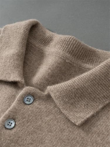 Men Classic Buttons Lapel Cashmere Blend Sweater Fall Winter Long Sleeve Casual Warm Pullover Jumper4