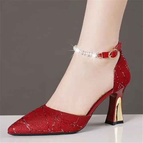 Women's Beaded Pointed high Heels Luxury Wedding Sandals3