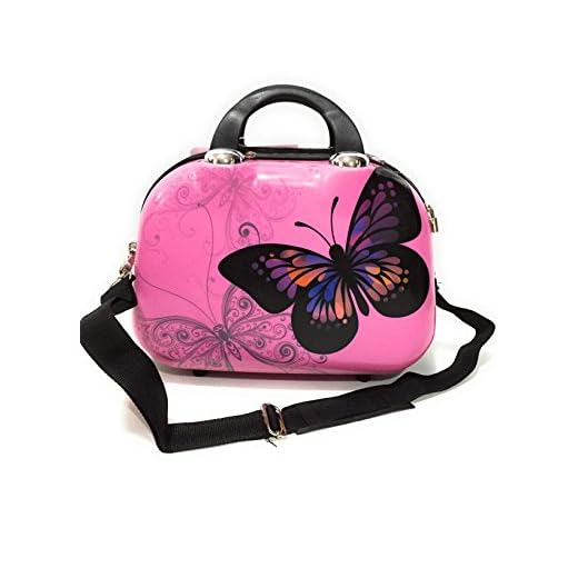Neceser Mariposa Rosa, con asa bandolera
