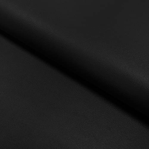 Tissu simili cuir uni noir Nevada FR ameublement et simili cuir skai au mètre