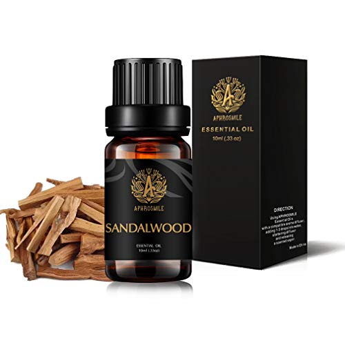 Aromaterapia aceite esencial del sándalo,100% puro olor de sándalo aceite esencial para Difusor,Humidificador,Masaje, 0,33 oz-10 ml de Grado Terapéutico sándalo aromaterapia Fragancia Aceite Esencial