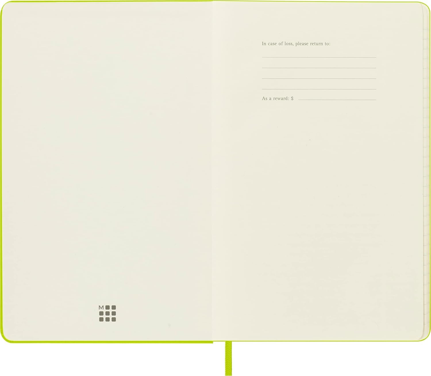 Moleskine - Cuaderno Clásico con Hojas de Rayas, Tapa Dura y Cierre con Goma Elástica, Tamaño Grande 13 x 21 cm, Color Verde Limón, 240 Páginas