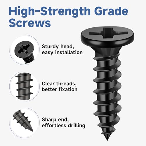 Image of 40PCS L Bracket Corner Brace Set, Stainless Steel Corner Bracket | Black Small Right Angle Bracket, Metal Corner Brackets for Wood Shelves, Furniture Cabinet Drawer, 80 Screws, 0.79 x 0.79 in