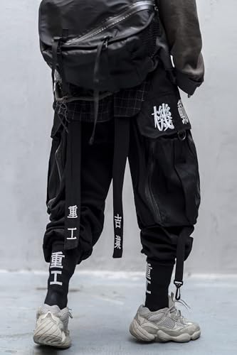 Niepce Inc Men's Japanese Streetwear Techwear Cargo Pants with Design4