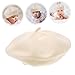 BESPORTBLE Kids Knitted Beret Hat Warm Spring Autumn Winter Casual Cap for Babies Fashionable Baby Headwear for Boys Girls Suitable for Head Circumference 44-49cm Beige