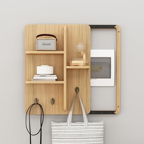 Boîtier de commutation vertical mural haut de gamme en bois massif de 40 x 50 cm