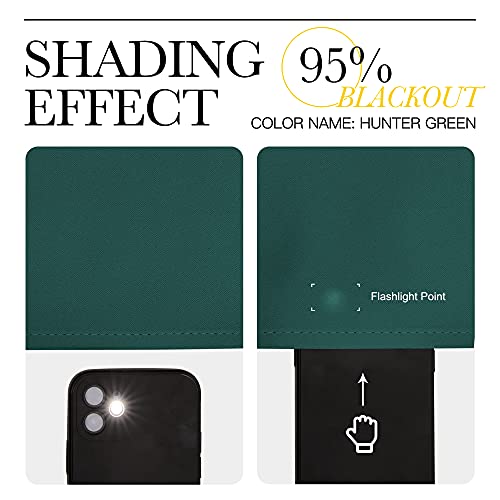 Image of NICETOWN Thermal Insulated Solid Grommet Blackout Curtains /Drapes /Panels for Dining Room (Hunter Green, 1 Pair, 42 by 63-Inch)