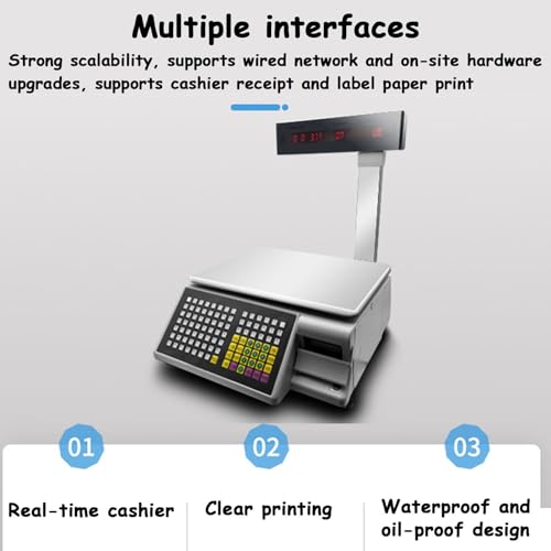 Báscula Digital con Impresora y Doble Display 15kg miniatura 2