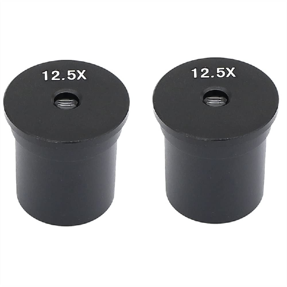 Microscope 1 Pair Microscope Eyepiece 5X 10X 12.5X 16X for X_SP Series Simple Biological Microscope Accessories Optical Glass Lens(H12.5 one Pair)