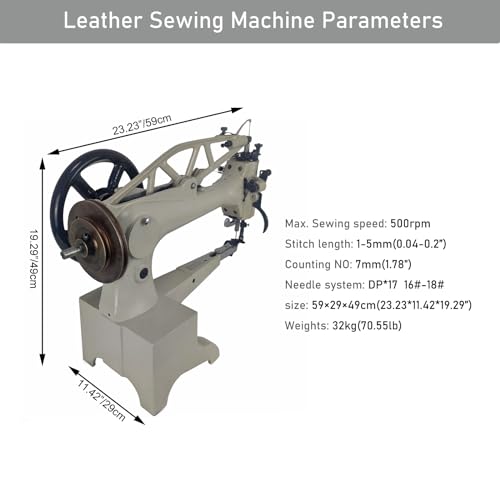 INTSUPERMAI Leather Patcher Hand Crank Machine