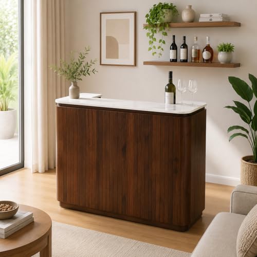 Image of The Attic Jalsa Bar Cabinet, Teak Finish