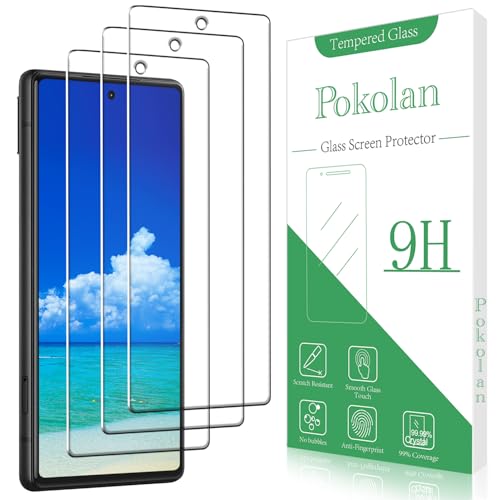 Pokolan 3 Pack Screen Protector for Google Pixel 6a Tempered Glass 9H Hardness Case Friendly No Bubbles Anti-Scratch Ultra Resistant